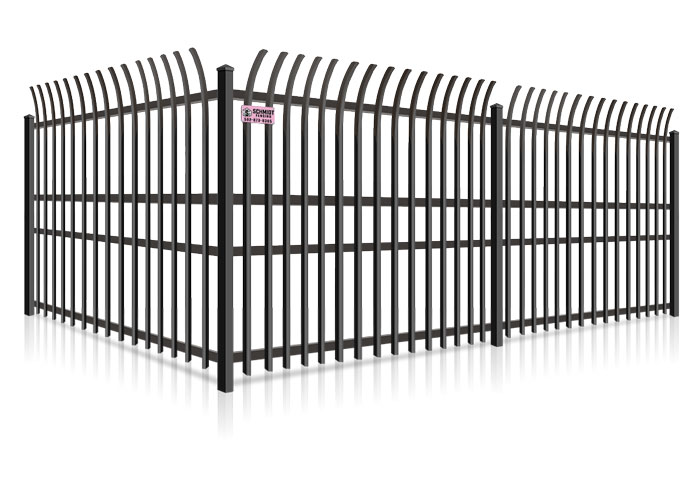 Commercial Wrought Iron fence installation for the Louisville Kentucky area.